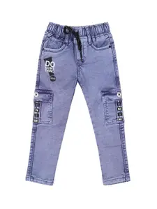BAESD Boys Comfort Printed Heavy Fade Stretchable Cargo Jeans
