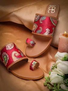 GLAM STORY Women Printed Party One Toe Flats