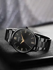 Sonata Aspire 2.0 Men Round Dial & Stainless Steel Straps Analogue Watch 77105NM09W