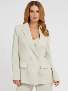 GUESS Peaked Lapel Double-Breasted Casual Blazer