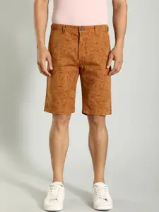 Indian Terrain Men Floral Printed Slim Fit Chino Shorts
