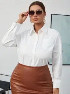 Fab Star Plus Size Classic Pure Cotton Casual Shirt