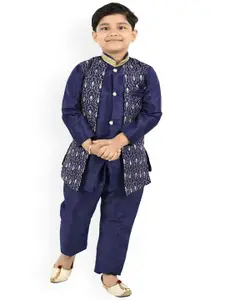 BAESD Boys Mandarin Collar Straight Kurta with Trouser