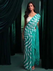 Indethnic Leheriya  Saree