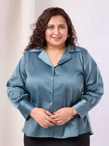 RACHNA Plus Size Standard Opaque Formal Shirt