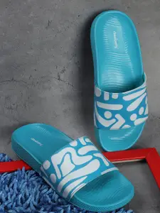 DressBerry Women Blue Printed Sliders