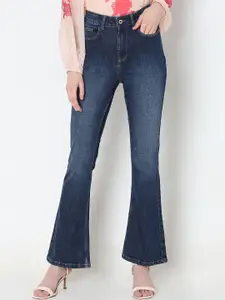 Vero Moda Women Bootcut High-Rise Clean Look Light Fade Stretchable Jeans