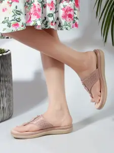 The Roadster Lifestyle Co. Women Textured T-Strap Flats