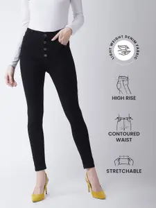 Miss Chase Women Skinny Fit High-Rise Clean Look Cotton Denim Stretchable Jeans
