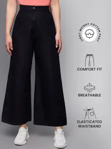 Miss Chase Women Relaxed Fit High-Rise Clean Look Cotton Denim Jeans