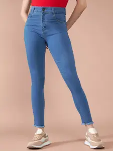 Miss Chase Women High-Rise Skinny Fit Clean Look Stretchable Croppe Jeans