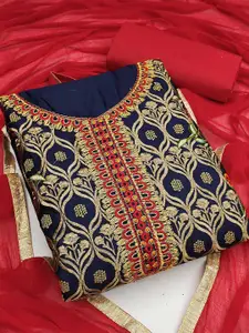 Peachmode Embroidered Pure Cotton Unstitched Dress Material