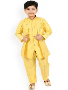 BAESD Boys Mandarin Collar Straight Kurta with Trouser