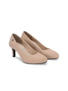 Delize Round Toe Kitten Heeled Pumps