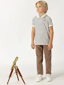 Nautica Boys Classic Slim Fit Cotton Chinos Trousers