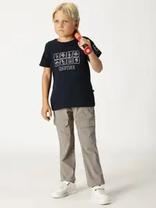 Nautica Boys Classic Slim Fit Mid-Rise Regular Trousers