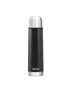 Milton Black Eco-Flip 1000 Thermosteel Double Walled Vacuum Insulated Water Flask -1L