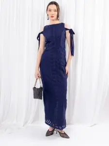 Stylecast X Hersheinbox Embroidered Cold-Shoulder Maxi Dress