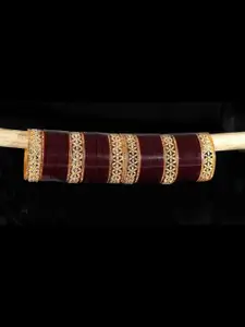 LAVAZZA Set Of 66 Crystals Stone Studded Bangles