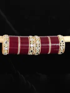 LAVAZZA Set Of 64 Gold-Plated Crystal Studded Bangles