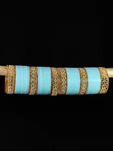 LAVAZZA Set Of 66 Gold-Plated Stones-Studded Bangles