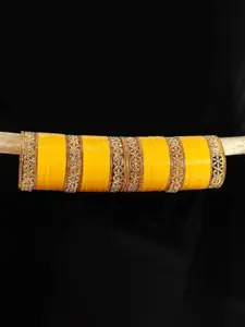 LAVAZZA Set Of 66 Crystals Gold Plated Bangles