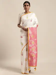 KULNAARI Woven Design Zari Silk Blend Banarasi Saree