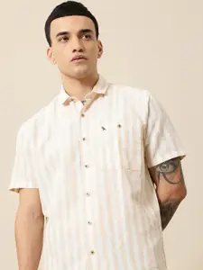 Mr Bowerbird Men Premium Striped Linen Cotton Casual Shirt