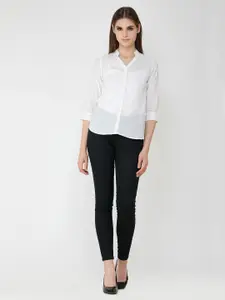 BAESD India Slim Mandarin Collar Cotton Slim Fit Casual Shirt