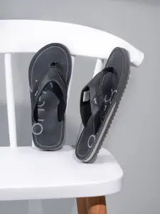 One8 Men's Anti-Skid TPR Sole Comfort Footbed Water Resistant Light Weight Flip-Flops