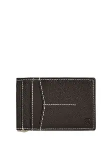 Eske Men Textured RFID Leather Two Fold Wallet