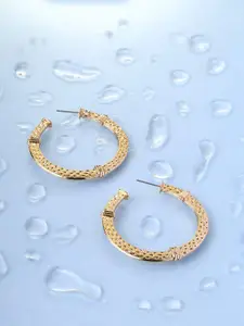 Priyaasi Gold Plated Half Hoop Earrings