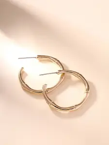 Priyaasi Gold Plated Half Hoop Earrings