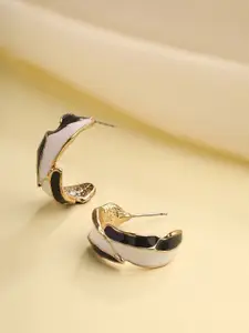 Priyaasi Gold Plated Half Hoop Earrings
