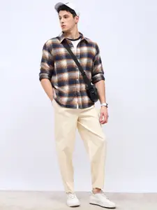 Styli Men Relaxed Fit Premium Cotton Slub Pants