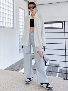 Fab Star Comfort Boxy Cotton Spread Collar Casual Shirt