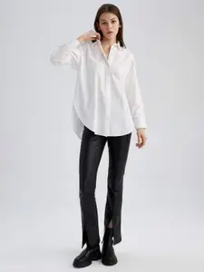 Fab Star Comfort Boxy Cotton Spread Collar Casual Shirt
