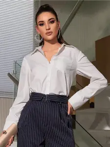 Fab Star Comfort Boxy Spread Collar Cotton Casual Shirt