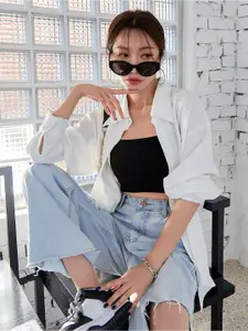 Fab Star Comfort Boxy Cotton Drop-Shoulder Sleeves Casual Shirt