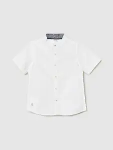 max Girls Cotton Mandarin Collar Casual Shirt