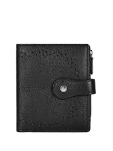 Eske Women Textured Leather Two Fold Wallet