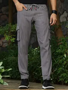 Thomas Scott Men Smart Slim Fit Mid-Rise Cargos Trousers