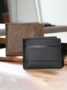 The Roadster Lifestyle Co Men Pack Of 2 Two Fold Wallets