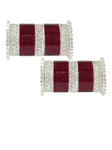 LAVAZZA Set Of 70 Crystals Cubic Zirconia Studded & Beaded Bangles