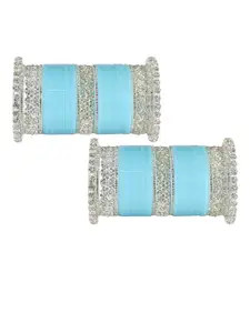 LAVAZZA Set Of 70 Crystals Cubic Zirconia Studded & Beaded Bangles