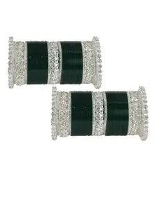 LAVAZZA Set Of 70 Crystals Cubic Zirconia Studded & Beaded Bangles