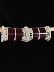 LAVAZZA Set Of 68 Crystals & Cubic Zirconia Studded & Beaded Bangles