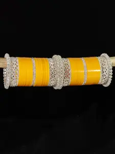 LAVAZZA Set Of 68 Crystals Cubic Zirconia Studded & Beaded Bangles