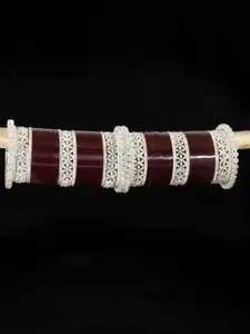 LAVAZZA Set Of 70 Gold Plated Crystals Studded Bangles