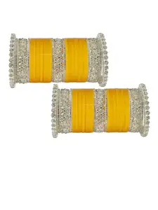 LAVAZZA Set Of 70 Crystals & Cubic Zirconia Studded & Beaded Bangles